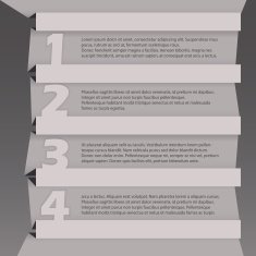 Origami infographic design with options