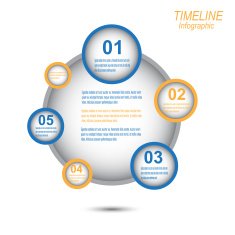 Modern time line design template N35