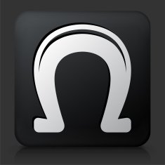Black Square Button with Horse Shoe Icon