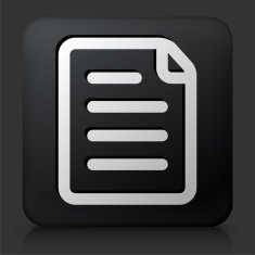 Black Square Button with Paper Icon N2