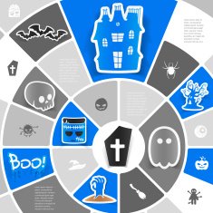 Halloween sticker infographic N29