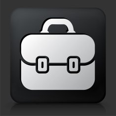 Black Square Button with Briefcase N2
