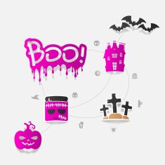 Halloween flat infographic N169