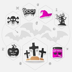 Halloween flat infographic N176