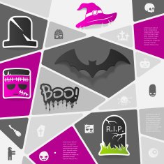 Halloween flat infographic N188