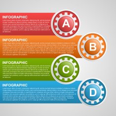 Gears infographic design template N4