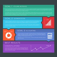 Flat Style Options Banners Vector Background