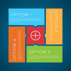 Flat Style Options Vector Background