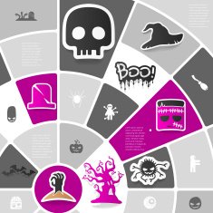 Halloween sticker infographic N36