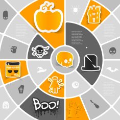 Halloween sticker infographic N39