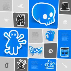 Halloween flat infographic N214