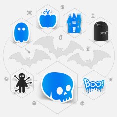 Halloween flat infographic N227