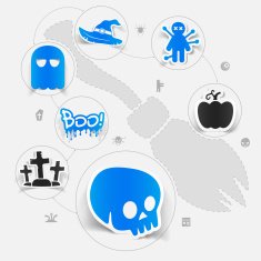 Halloween flat infographic N229