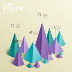 abstract pyramid chart infographics N4