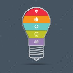 Light bulb infographics concept N2
