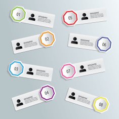 Infographic number template business