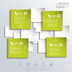 Abstract 3D paper Infographic N38