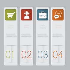 Infographic Design number banners template graphic or website layout N25