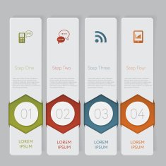 Infographic Design number banners template graphic or website layout N26