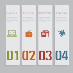 Infographic Design number banners template graphic or website layout N27