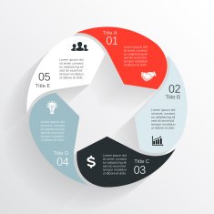Vector circle diagram infographic for business presentation N15