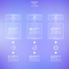 Transparent glossy panel on blurred background