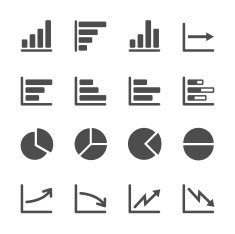 infographic and chart icon set 3 vector eps10