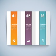 Abstract 3D paper Infographic N39
