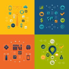 business flat infographic N82