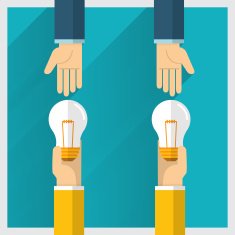 Hand Exchange Money and Idea N5