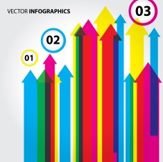 Vector infographics arrows going up