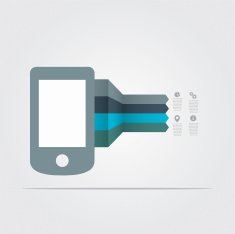Smartphone infographic element N3