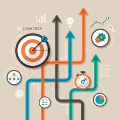 flat design illustration concept for strategy