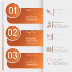 Infographic Design number banners template graphic or website layout N31