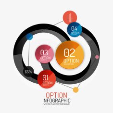 Vector infographic report template N17