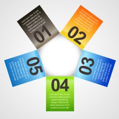 infographic template in different colors