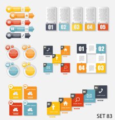 Collection of Infographic Templates for Business Vector Illustra N79