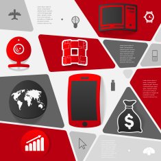 business geometric infographic N17