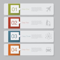 Infographic Design number banners template graphic or website layout N35