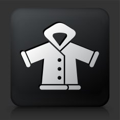 Black Square Button with Winter Jacket