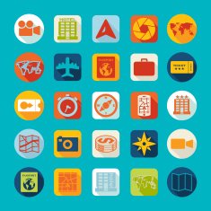 Set of summer tourism icons N23