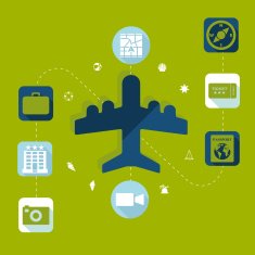 Set of summer tourism icons N28