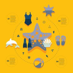 Set of summer tourism icons N29