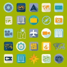 Set of summer tourism icons N32