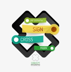 Vector cross shape infographic concept N2