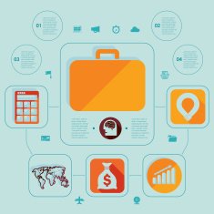 business flat infographic N96