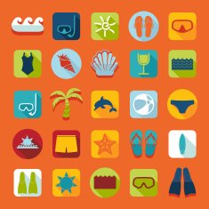 Set of summer tourism icons N53