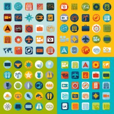 Set of summer tourism icons N129