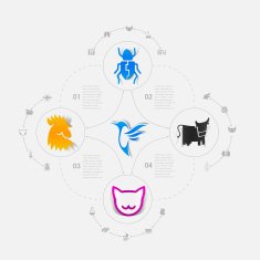 Set of veterinary icons N7