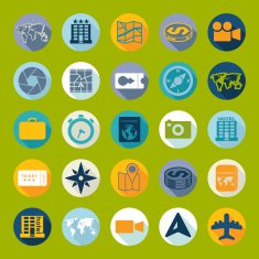 Set of summer tourism icons N138
